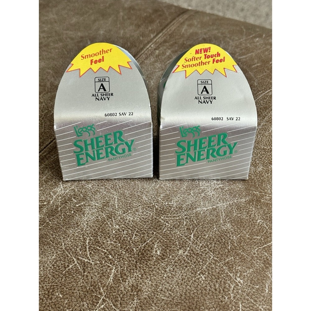 Leggs (L'eggs) Sheer Energy Pantyhose‎ Navy Size A  2 Pairs